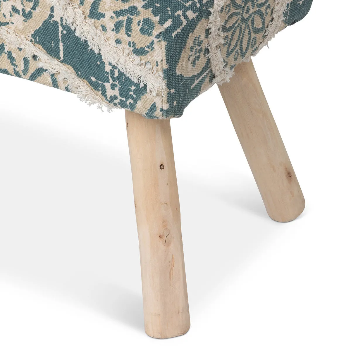 Eucalyptus Wood & Cotton Artisan Bench