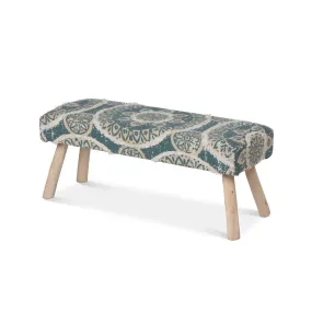 Eucalyptus Wood & Cotton Artisan Bench