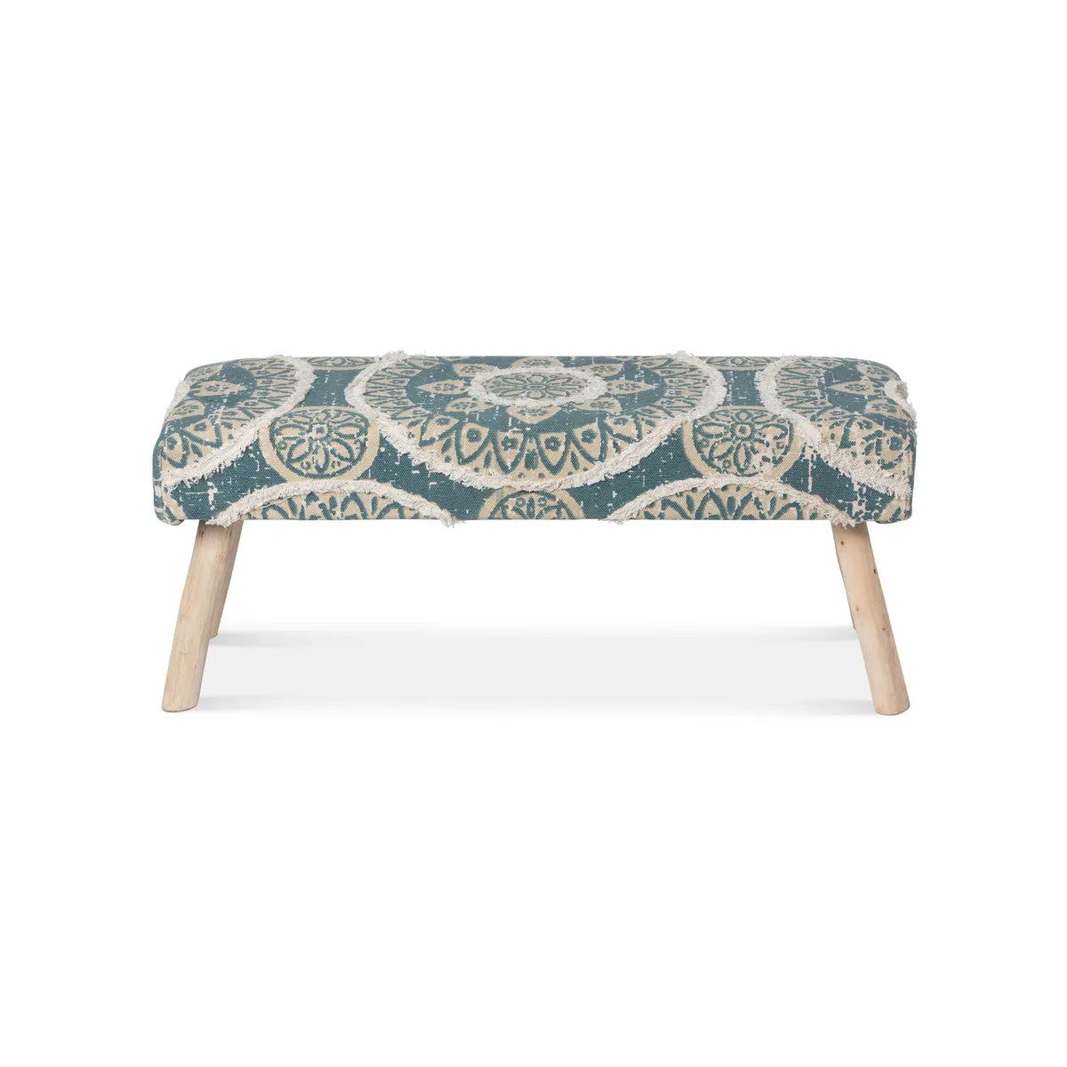 Eucalyptus Wood & Cotton Artisan Bench