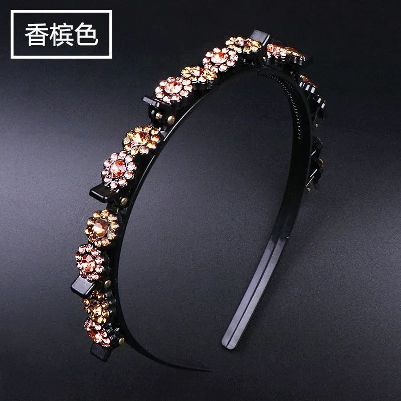 Fashion Pearl Non-Slip Rhinestone Hairbands