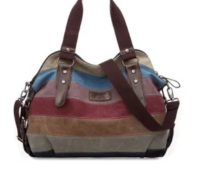 Fashion Vintage Shoulder Color Block Bag
