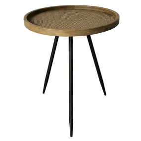 Francisco Rattan Geometric Tripod Side Table
