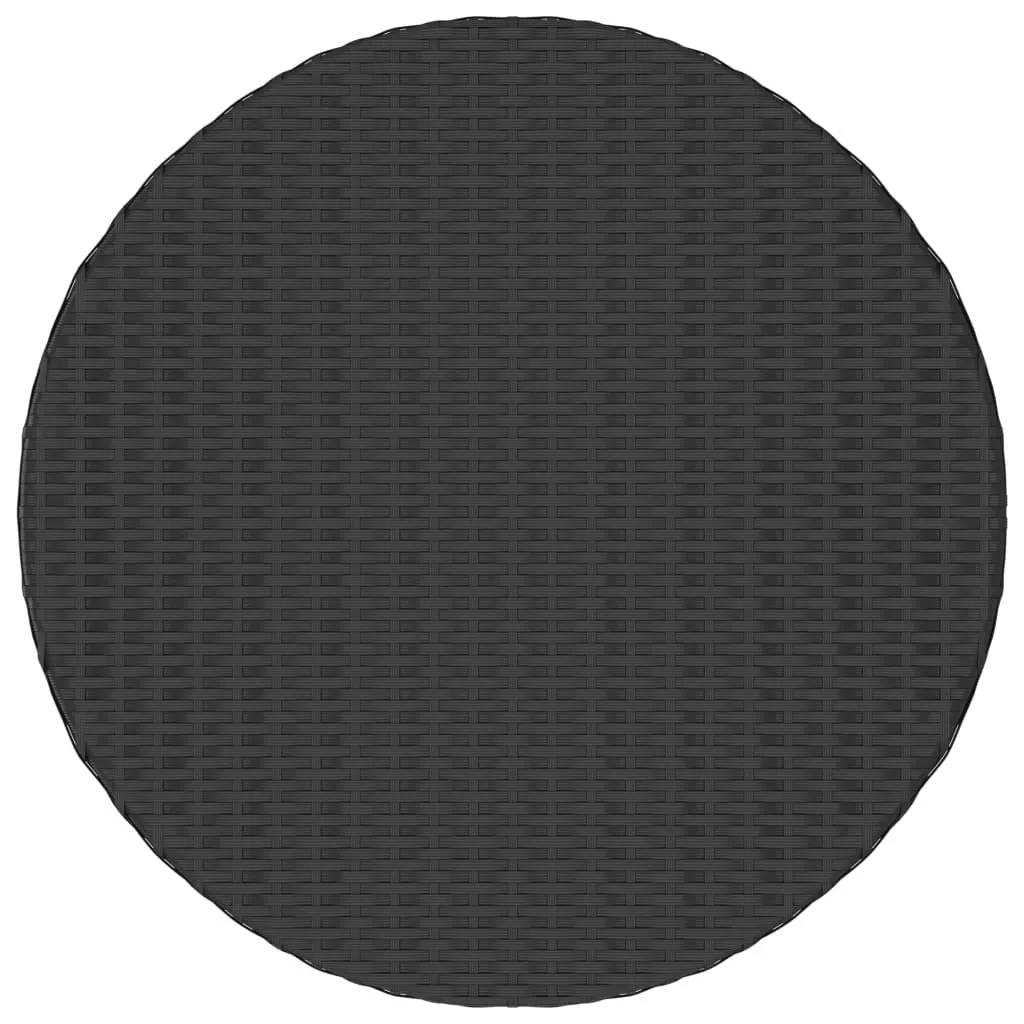 Garden Table Black 70x70x73 cm Poly Rattan