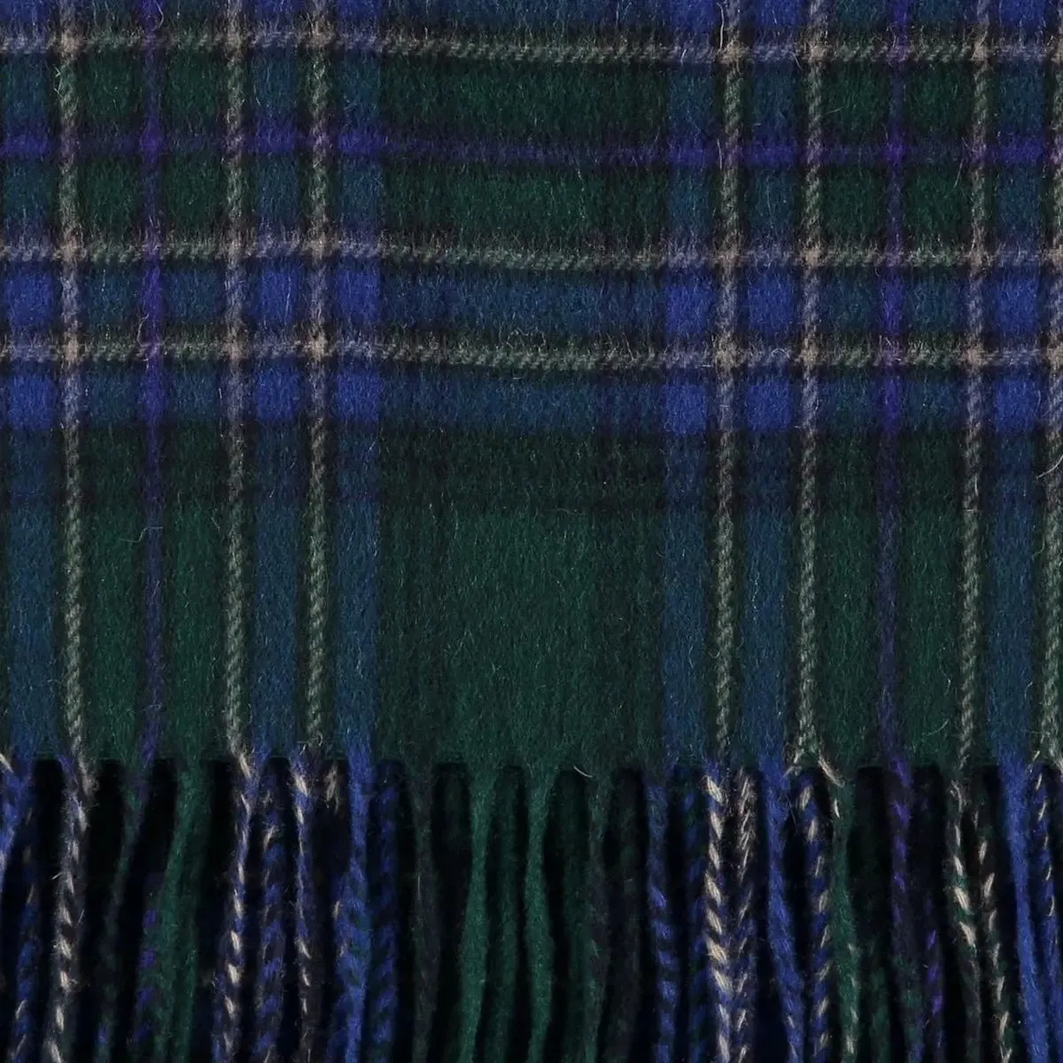 Green Tartan & Plaid Brushed Cashmere Scarf