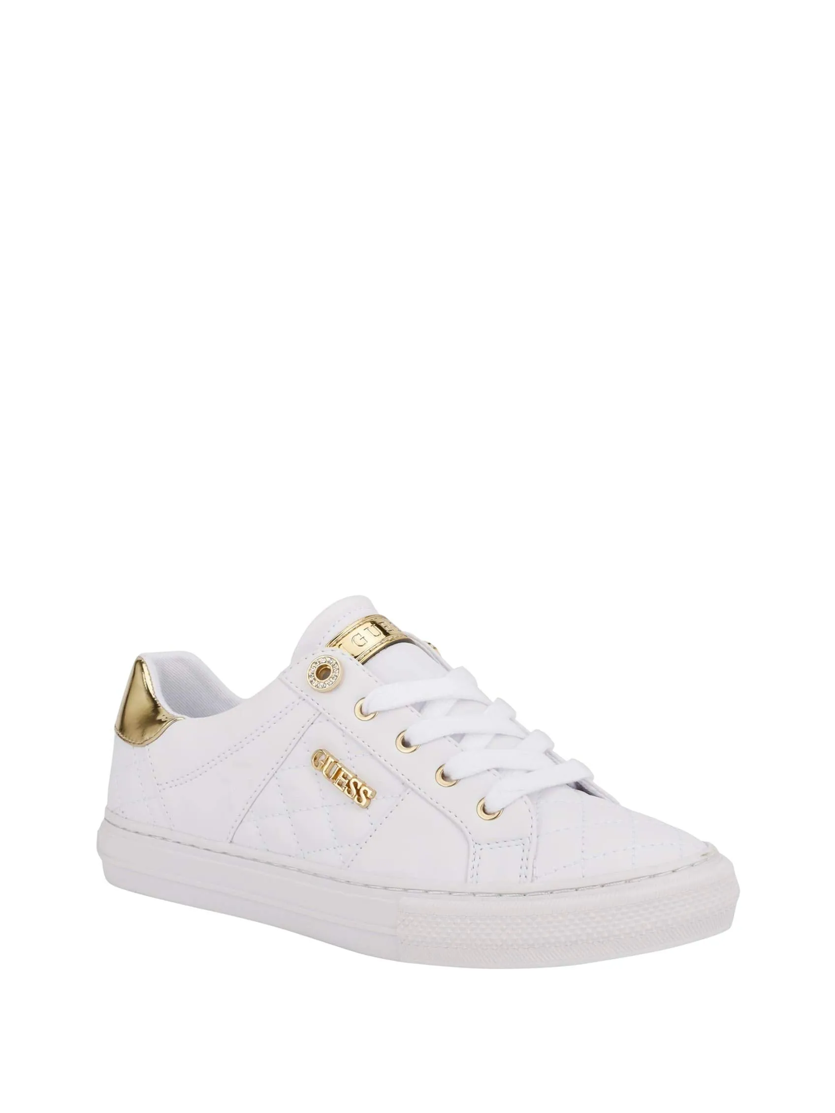 Guess Women's Loven Sneaker, White, 7