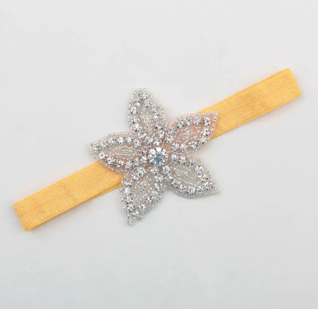 Headband Faux Pearls-Rhinestone Hairbands for Flower Girl at Wedding-Bridal Headwear