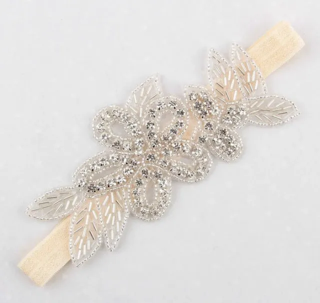 Headband Faux Pearls-Rhinestone Hairbands for Flower Girl at Wedding-Bridal Headwear