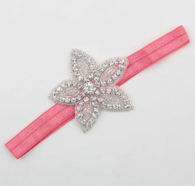 Headband Faux Pearls-Rhinestone Hairbands for Flower Girl at Wedding-Bridal Headwear