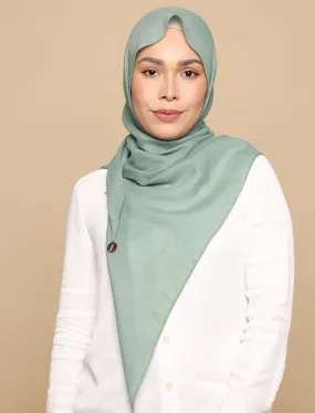 Herringbone Voile Tri Scarf - Sage