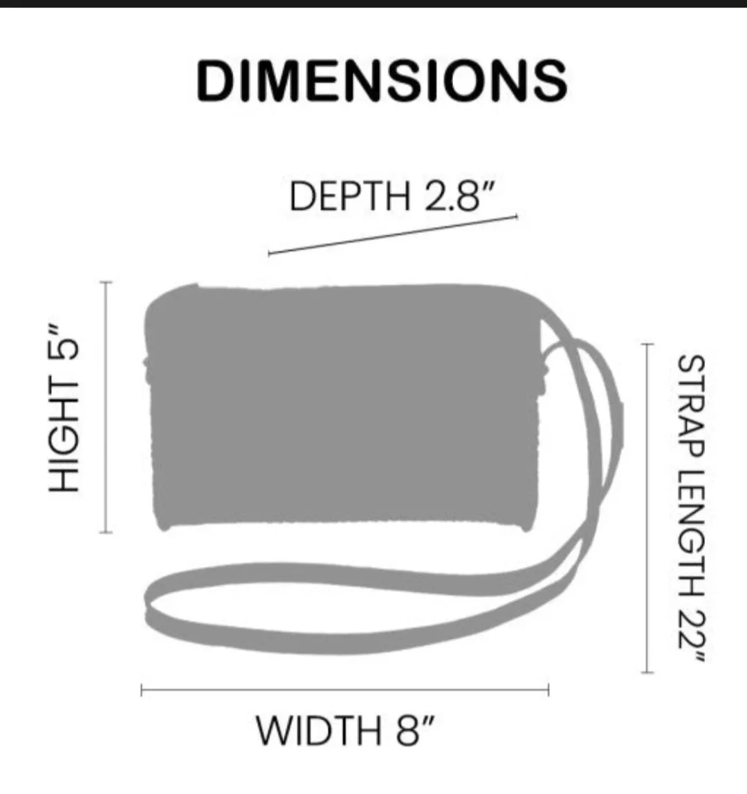 Hippie Heart White & Black Strips Rectangular Bag
