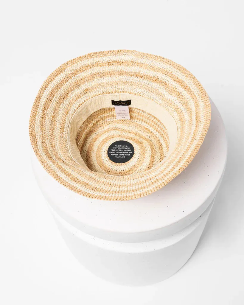 Isadora Hat Raffia - Natural Stripe
