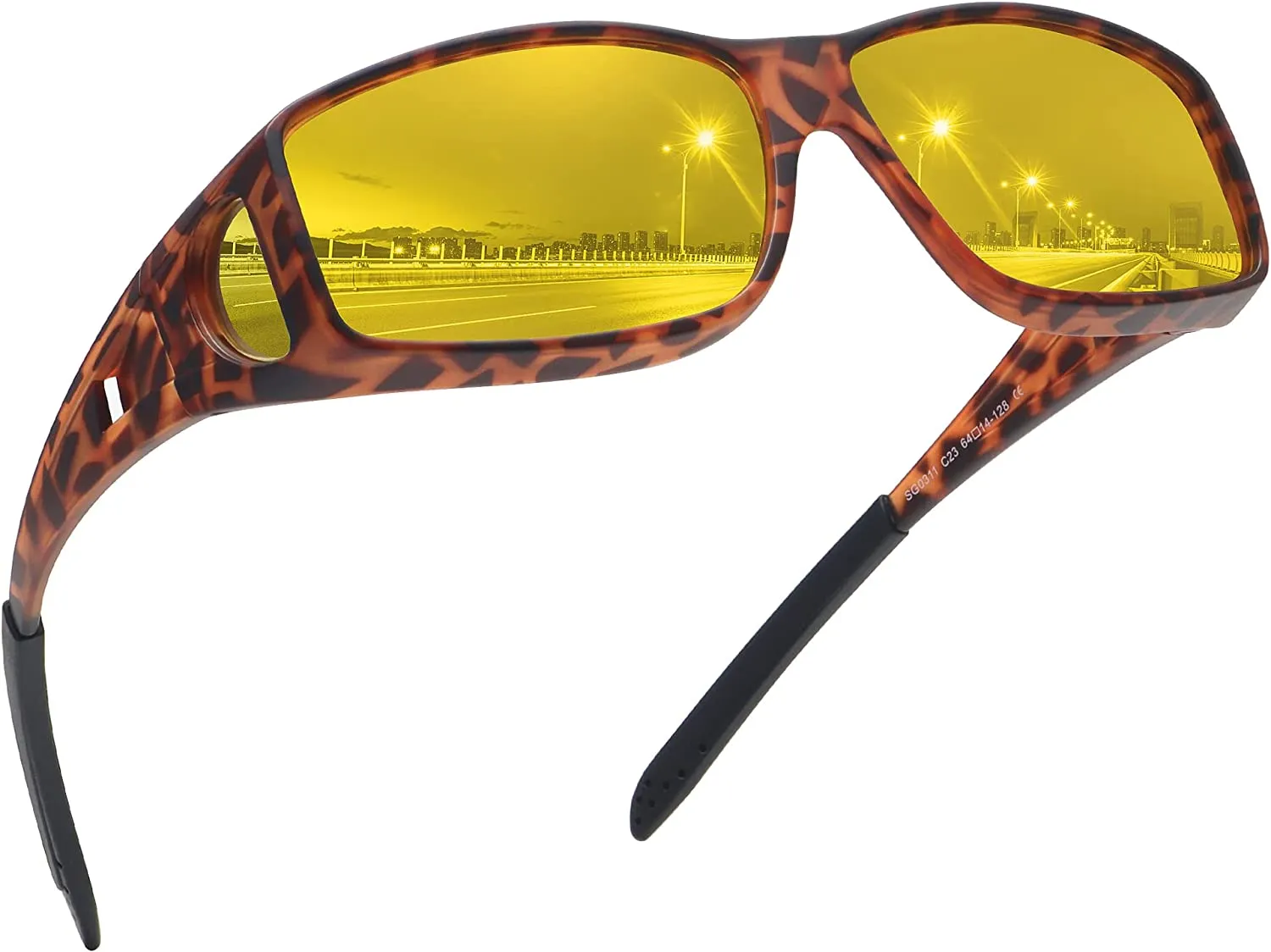 JOLLYNOVA Fit Over Glasses Sunglasses for Men Women,Wrap Around Sunglasses Polarized 100% UV400 Protection