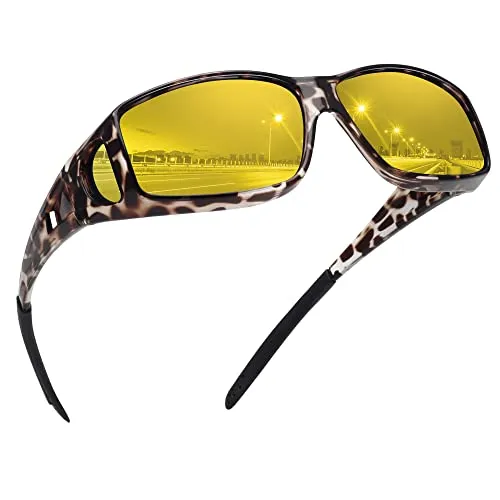 JOLLYNOVA Fit Over Glasses Sunglasses for Men Women,Wrap Around Sunglasses Polarized 100% UV400 Protection