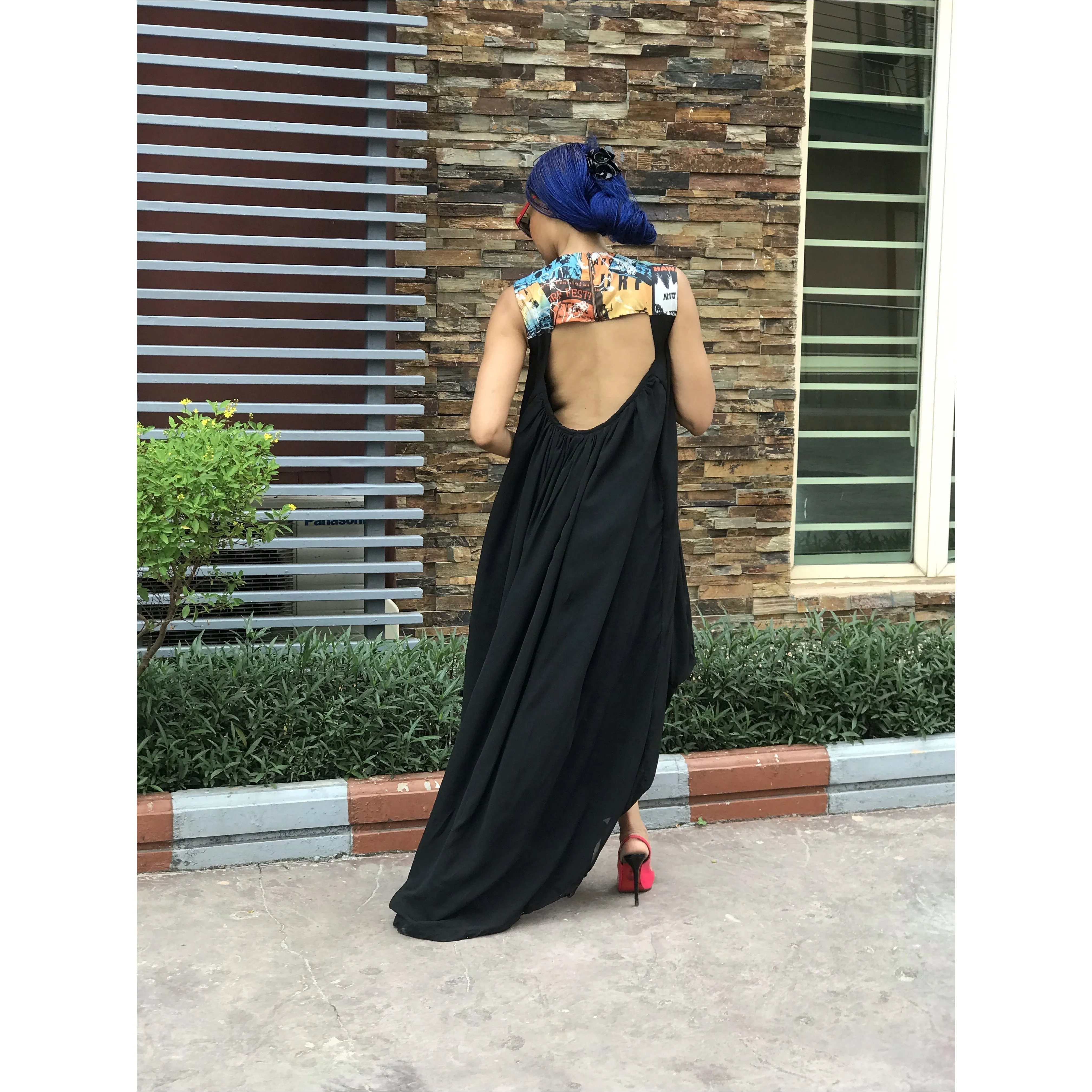 Juanita HiLow Maxi Dress in Maui Print