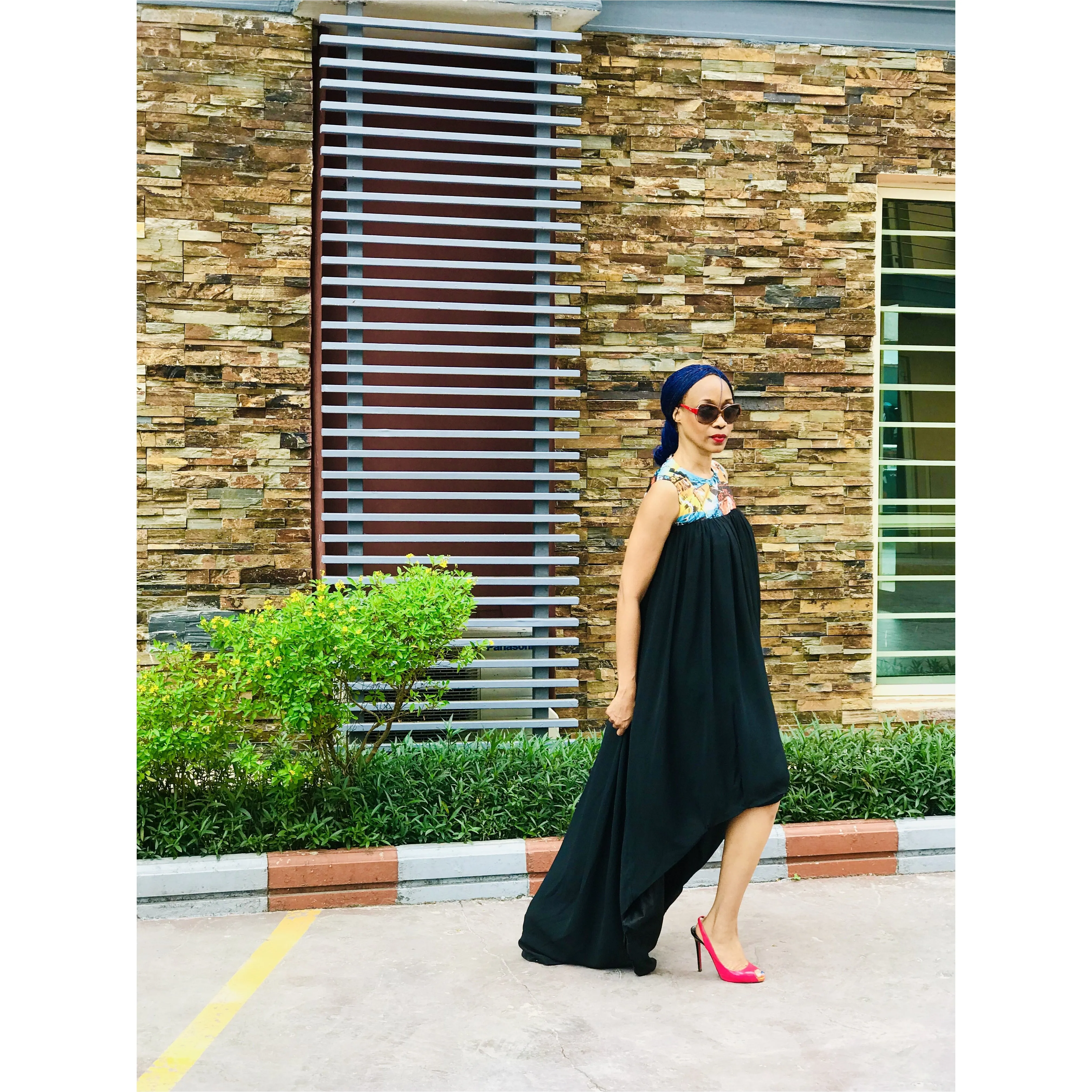 Juanita HiLow Maxi Dress in Maui Print