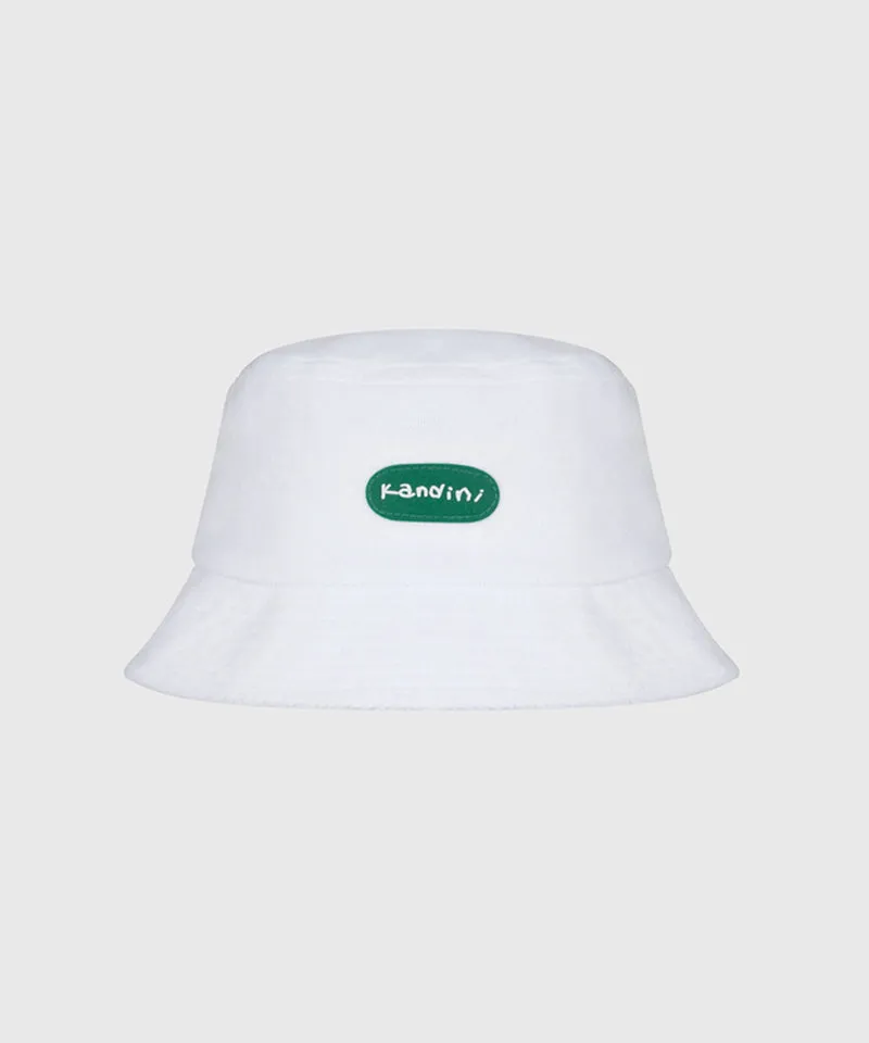 KANDINI Terry Bucket Hat - White(Green)
