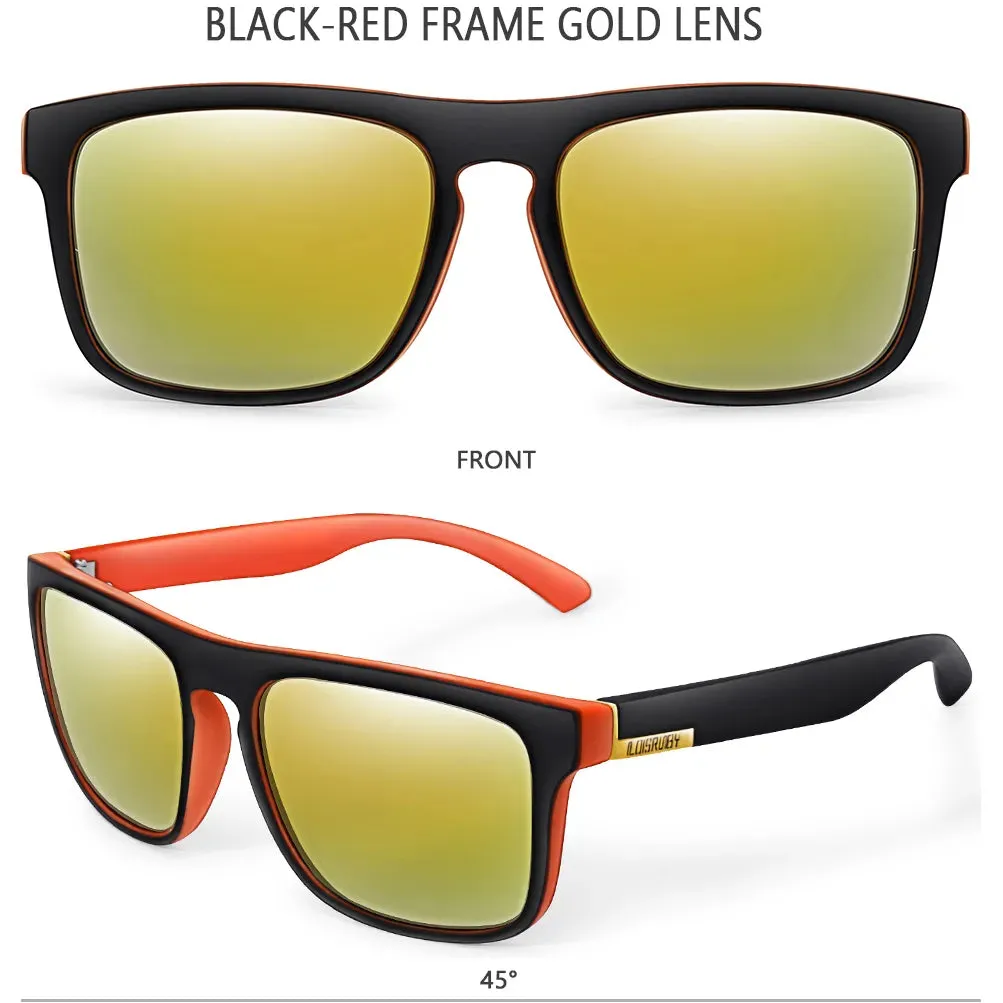 LOISRUBY Brand Square Cycling Sunglasses Men Polarized Fishing Sun Glasses UV400 Eyewear Women Shades oculos de sol masculino