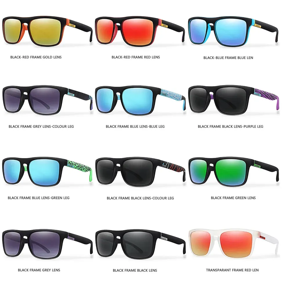 LOISRUBY Brand Square Cycling Sunglasses Men Polarized Fishing Sun Glasses UV400 Eyewear Women Shades oculos de sol masculino