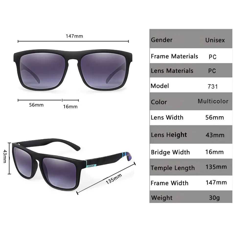 LOISRUBY Brand Square Cycling Sunglasses Men Polarized Fishing Sun Glasses UV400 Eyewear Women Shades oculos de sol masculino