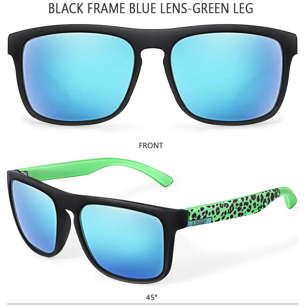 LOISRUBY Brand Square Cycling Sunglasses Men Polarized Fishing Sun Glasses UV400 Eyewear Women Shades oculos de sol masculino