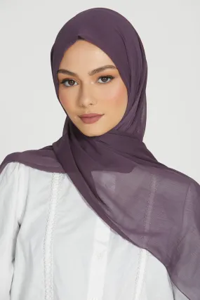 Luxury Crinkle Chiffon Hijab - Plum