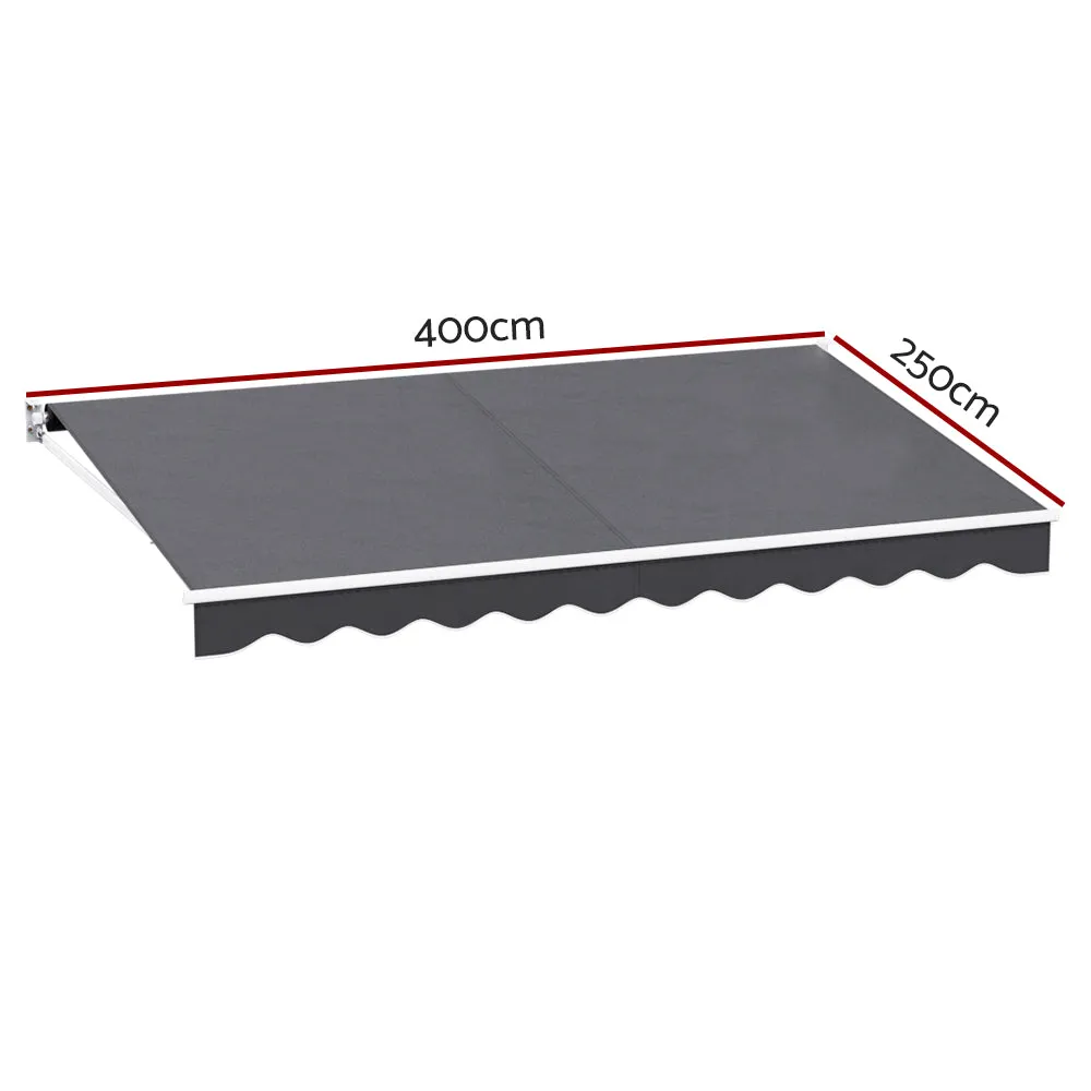 Motorised UV-resistant Folding Arm Awning 4Mx2.5M - Instahut