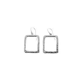 Mystical Pagoda Open Cube  Sterling Silver Earring