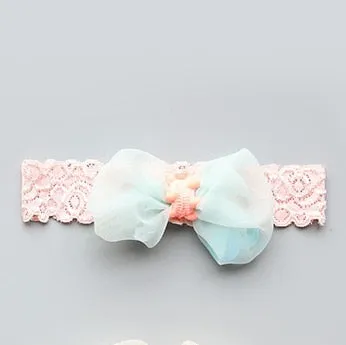 New Hair Accessories for Little Girls - Baby Flower and Crown Headbands Assorted Bow Pearl Lace Hair Band
