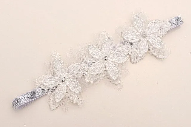 New Hair Accessories for Little Girls - Baby Flower and Crown Headbands Assorted Bow Pearl Lace Hair Band