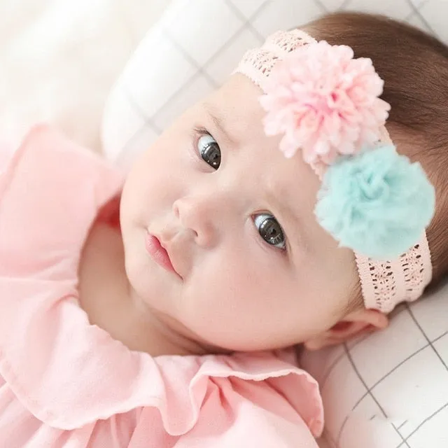 New Hair Accessories for Little Girls - Baby Flower and Crown Headbands Assorted Bow Pearl Lace Hair Band