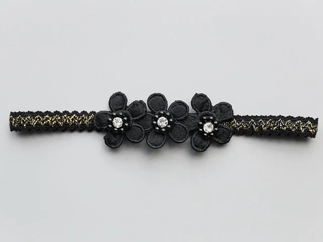New Hair Accessories for Little Girls - Baby Flower and Crown Headbands Assorted Bow Pearl Lace Hair Band
