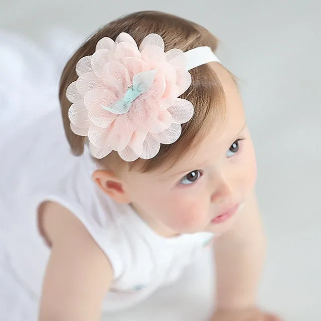 New Hair Accessories for Little Girls - Baby Flower and Crown Headbands Assorted Bow Pearl Lace Hair Band
