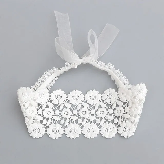 New Hair Accessories for Little Girls - Baby Flower and Crown Headbands Assorted Bow Pearl Lace Hair Band