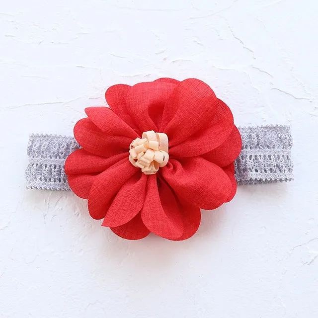 New Hair Accessories Girls Turban Headwear Baby Headband Bow Pearl Lace Hair Band Headband White Solid Lovely Band