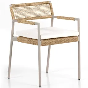 Niles Outdoor Dining Arm Chair, Natural