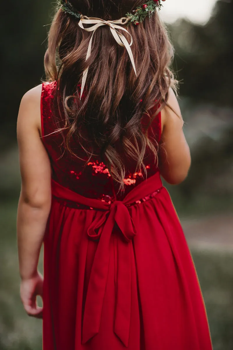 Noelle Dress (red chiffon)