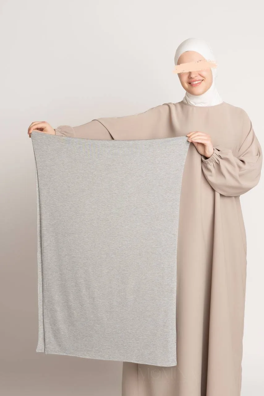 Premium Jersey Hijab - Light Marble Gray