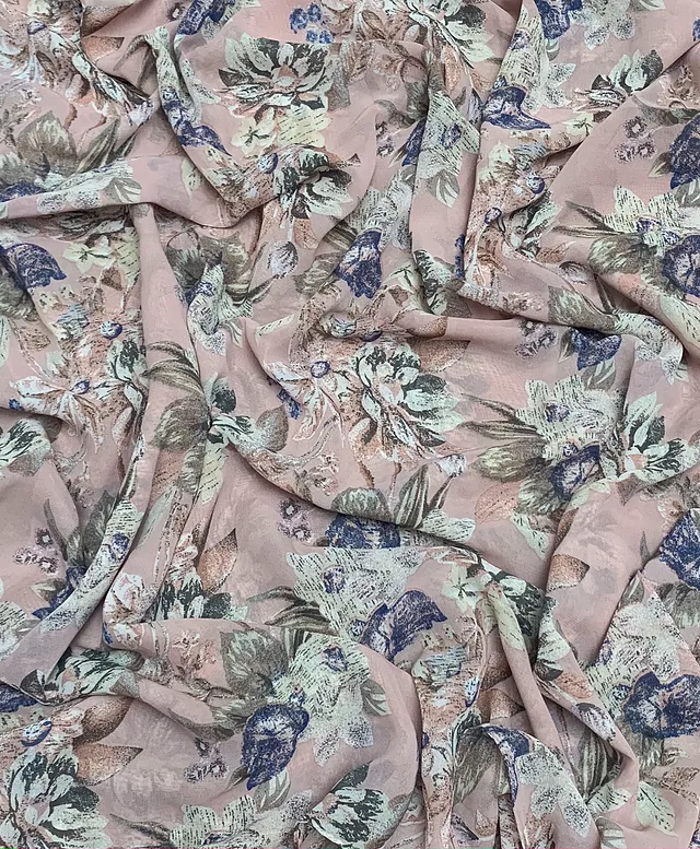 Printed Chiffon - Dusty Pink
