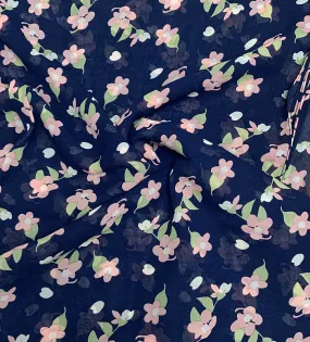 Printed Chiffon - Navy 4