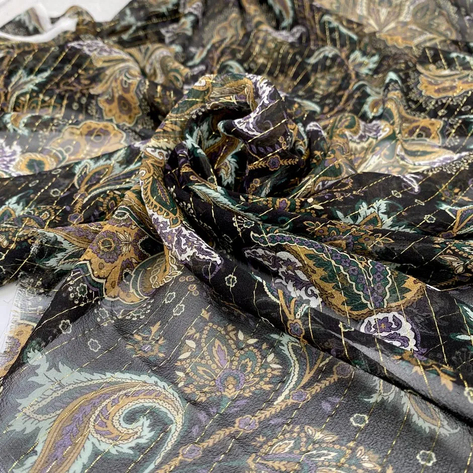 Printed Lurex Silk