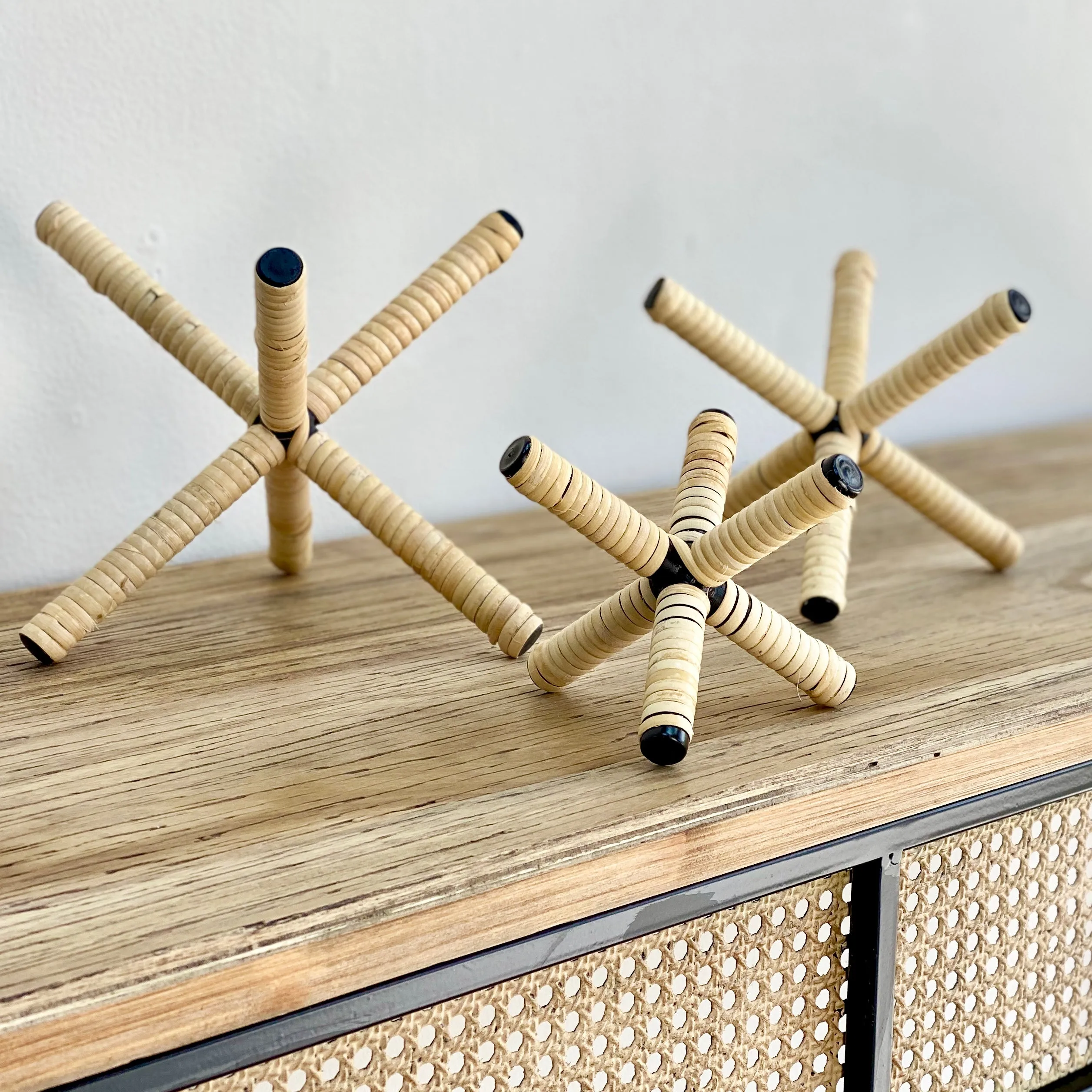 Rattan Jacks Set of Three
