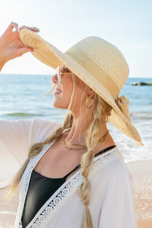 Scallop Edge Bow Accent Sunhat  *Online Only*