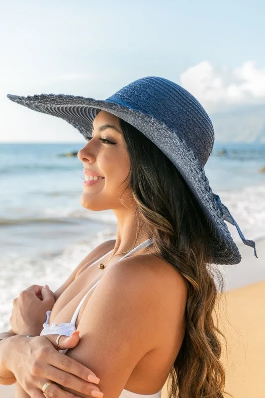 Scallop Edge Bow Accent Sunhat  *Online Only*