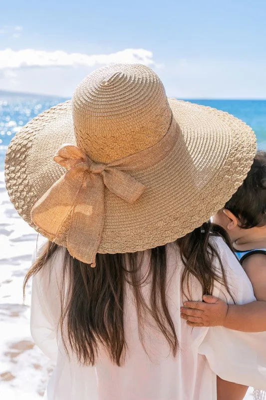 Scallop Edge Bow Accent Sunhat  *Online Only*