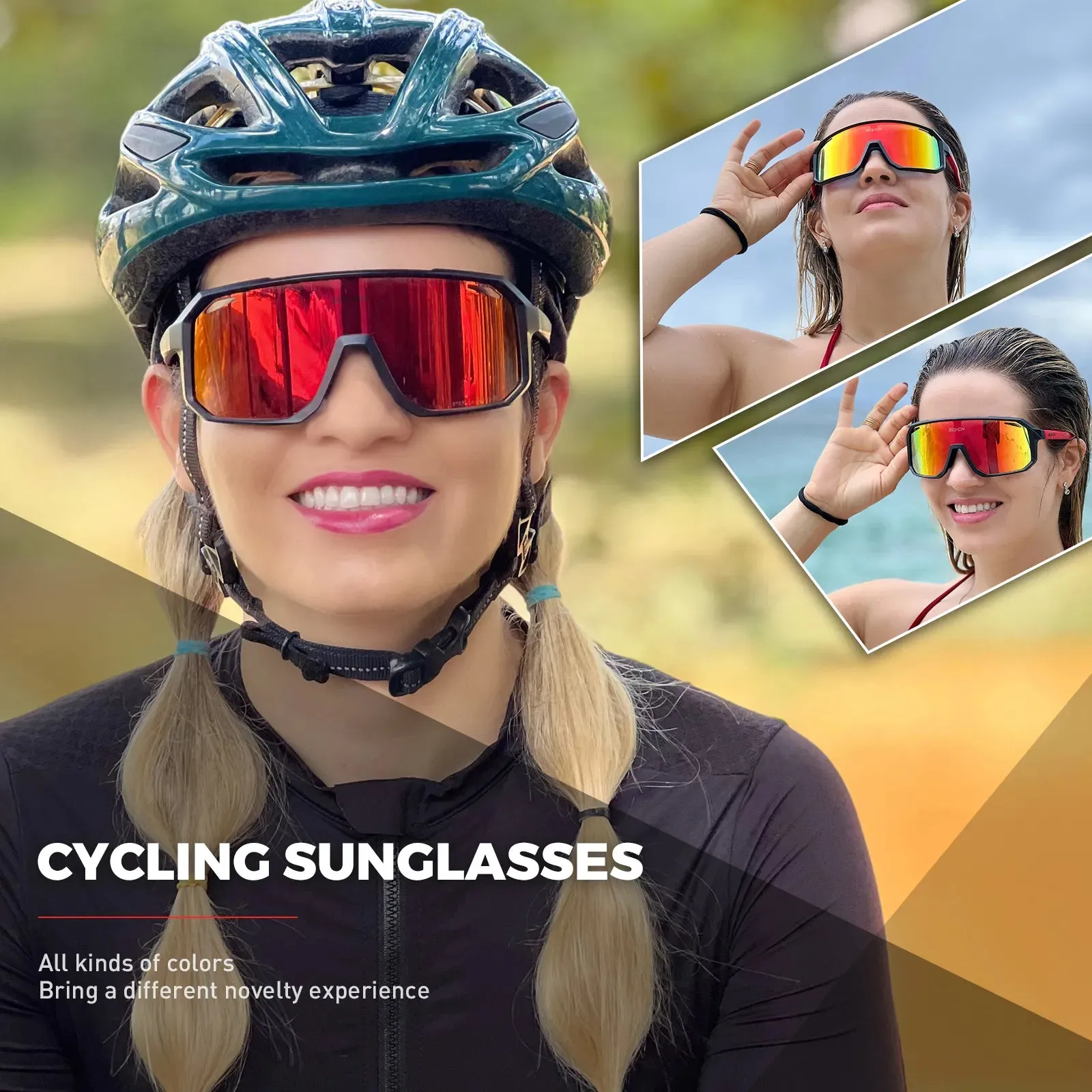 SCVCN Outdoor MTB Driving Glasses Cycling Sunglasses UV400 Women Sports Running Eyewear Men Road Bicycle Glasses Bike Goggles