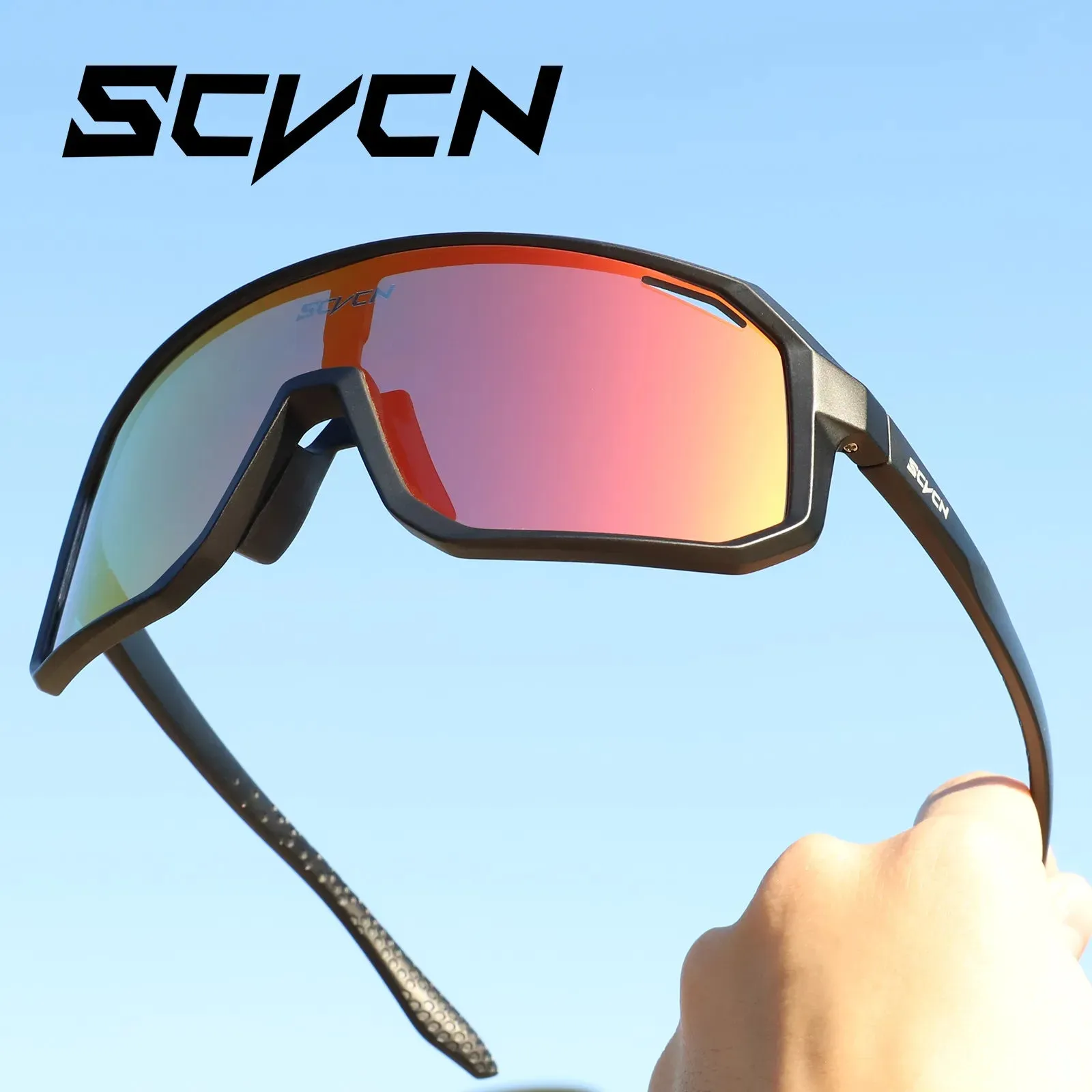 SCVCN Outdoor MTB Driving Glasses Cycling Sunglasses UV400 Women Sports Running Eyewear Men Road Bicycle Glasses Bike Goggles