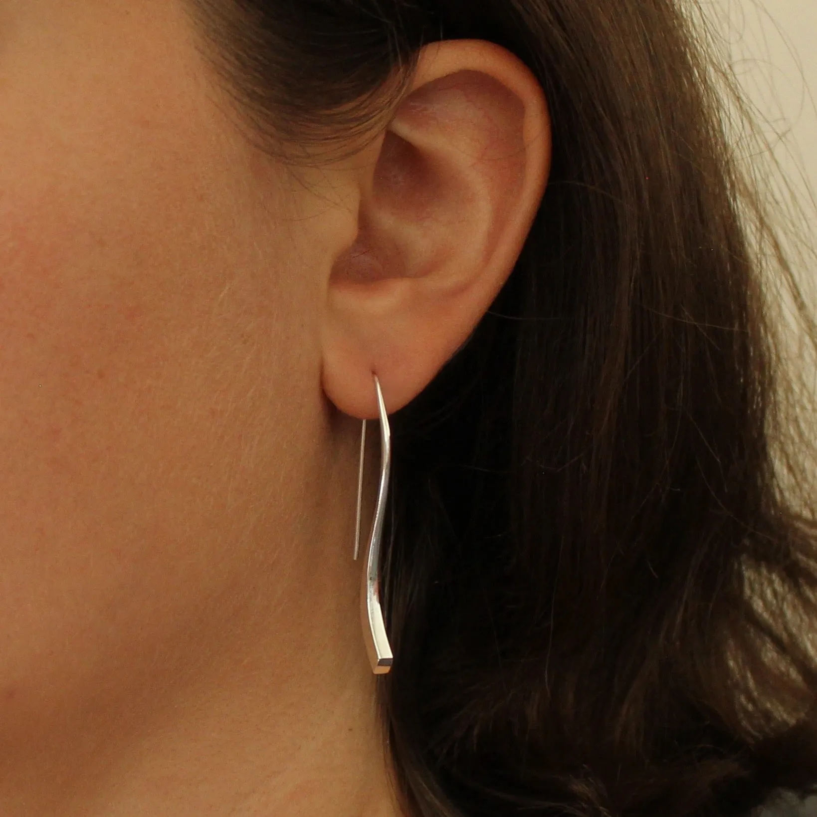Silver Mini 'Flick' Earrings