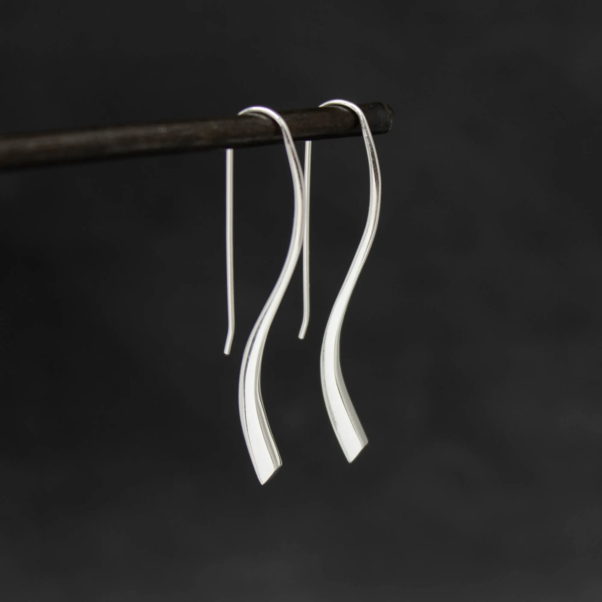 Silver Mini 'Flick' Earrings