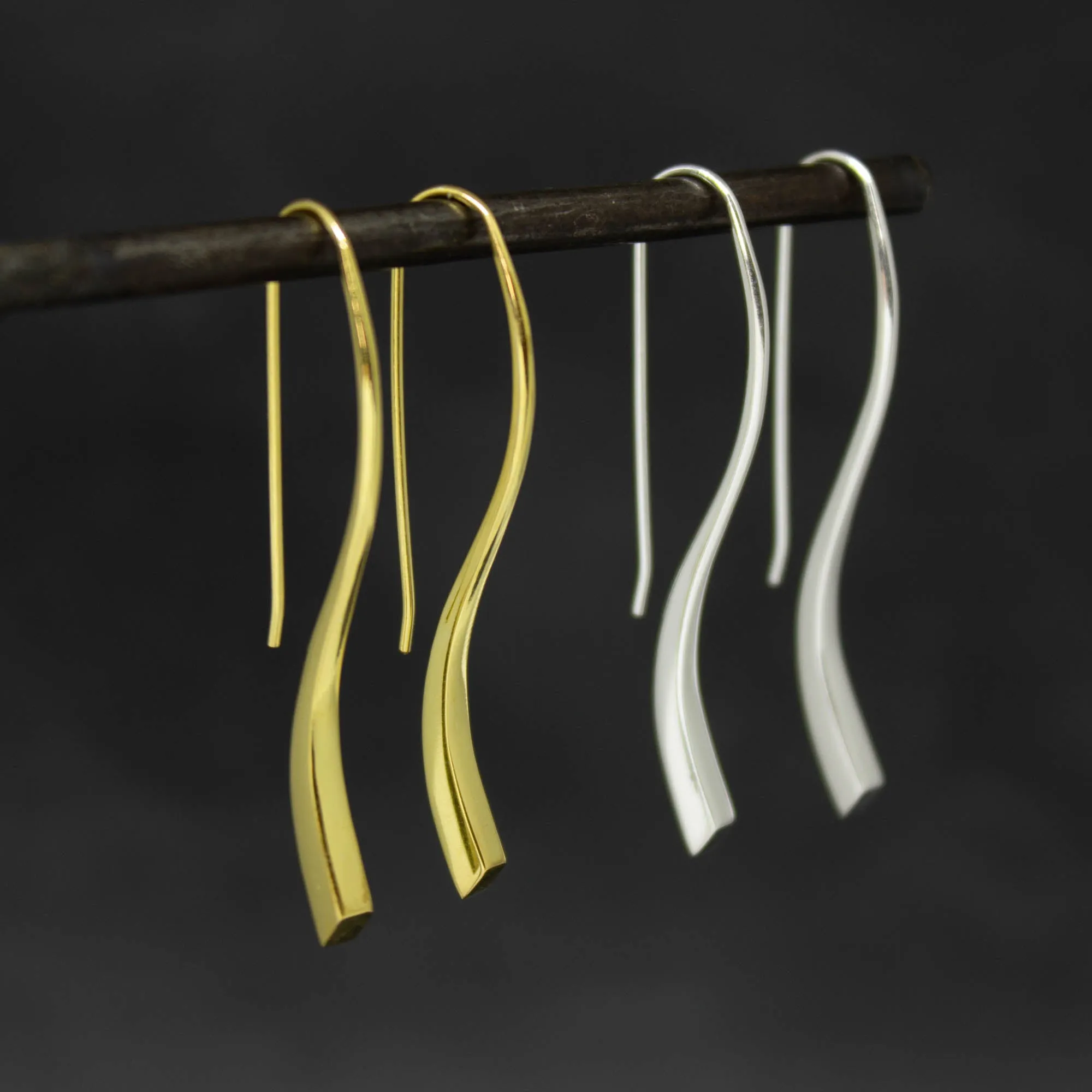 Silver Mini 'Flick' Earrings