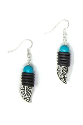Snare leaf earrings